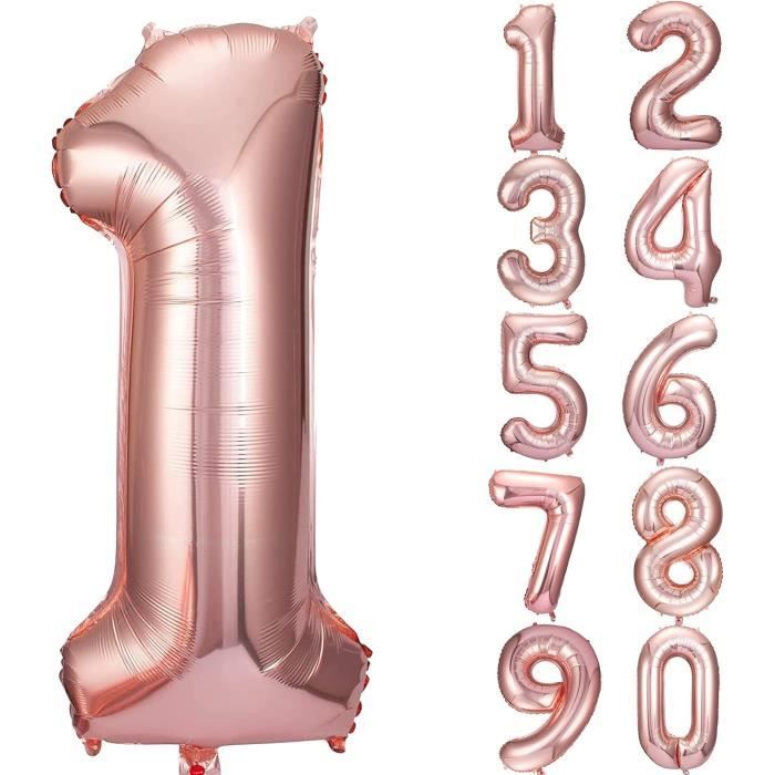 Ballon Chiffre 1 Doré Géant 101 Cm - Pour Anniversaire 1 An, Fête