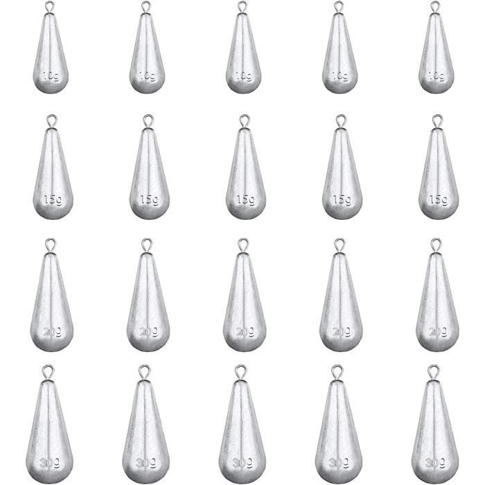 120 Plombs Fendus Ronds Pour Pêche – 0,5g à 2g – Zhengzhengrishang