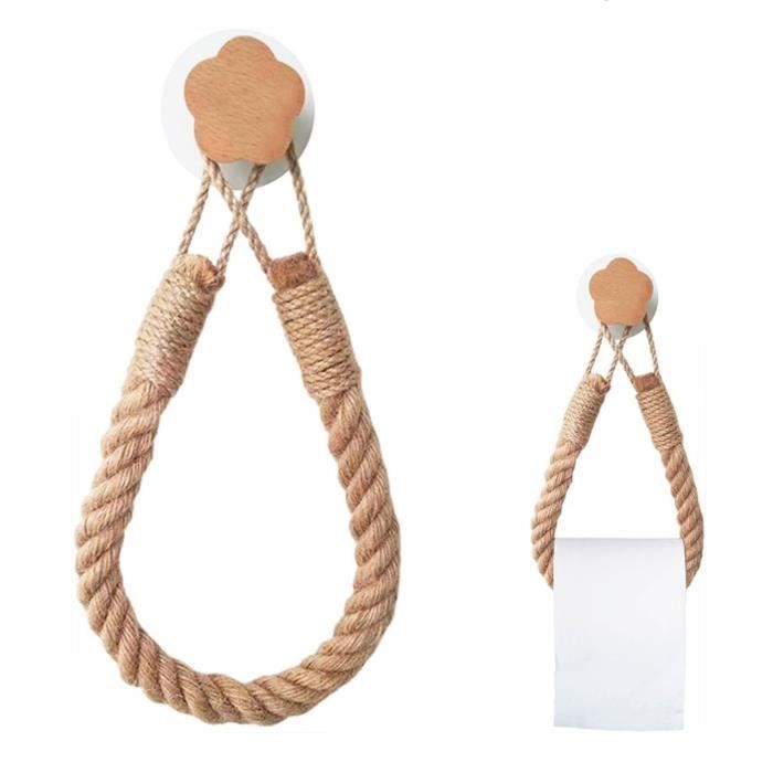 Porte-Papier Toilette Corde Rétro Porte Papier Toilette Corde