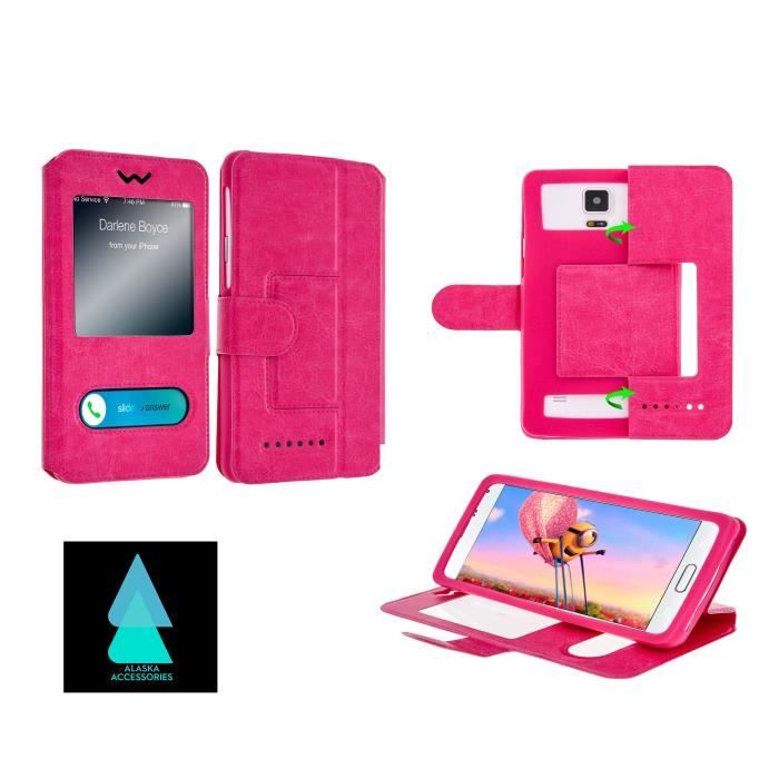 Custodia A Portafoglio In Ecopelle Per Smartphone Selecline 5'' Con Chiusura Magnetica E Slot Per Carte