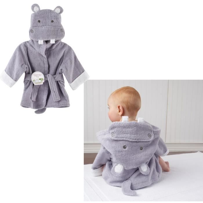 Yontree Peignoir Bebe Sortie De Bain Mignon Anime Hippopotame Cdiscount Puericulture Eveil Bebe