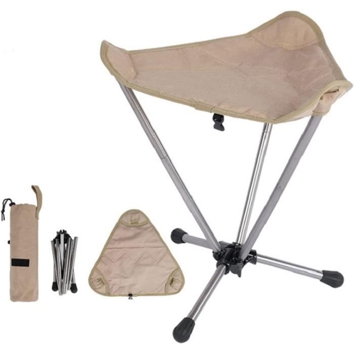 Tabouret Pliable Trépied - Portée 200 Kg, Tissu Oxford 600D, Idéal Pêche & Camping