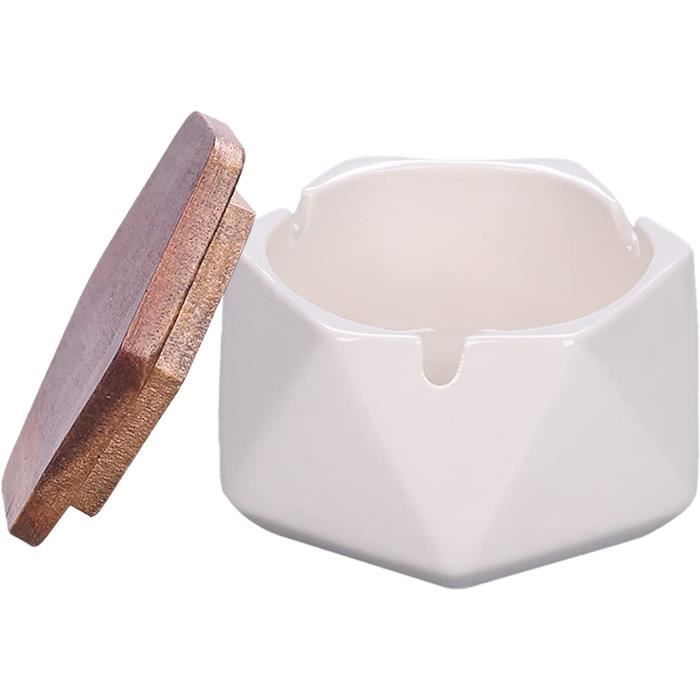 Cendrier En Céramique Avec Couvercle | Anti-odeur & Coupe-vent Pour Intérieur/extérieur