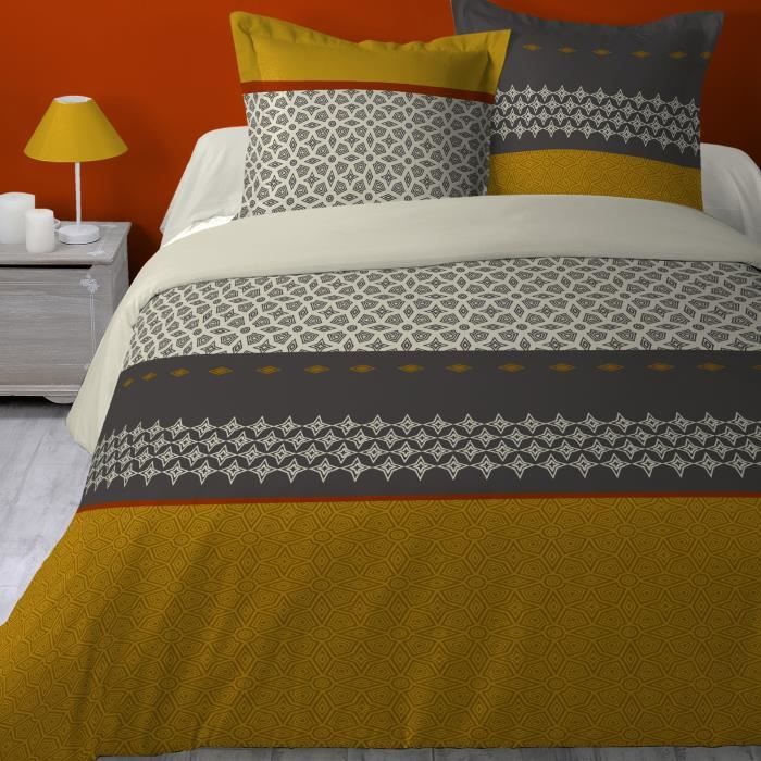 HOUSSE DE REVE Housse de couette et taie d'oreiller 100% coton 57 fils kinshasa : taille - 240 x 260 cm