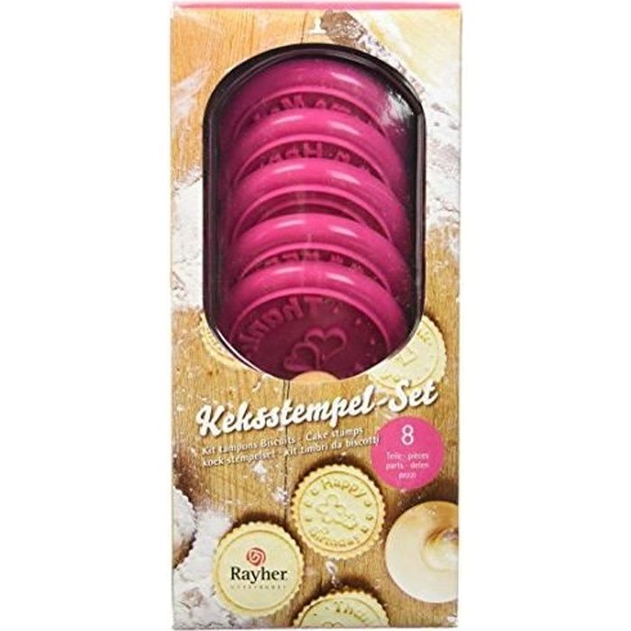 Rayher 28858000 Kit de Tampons pour Biscuits €“ Boîte DE 8 Pièces