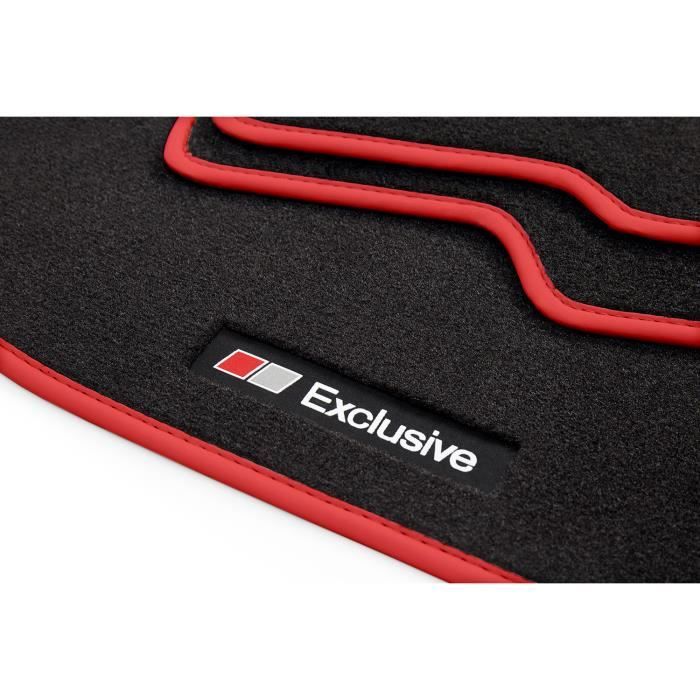 Exclusive Line tapis de sol de voitures adapté pour Audi A1 Typ GB 5-portes année 2018- [Rouge]