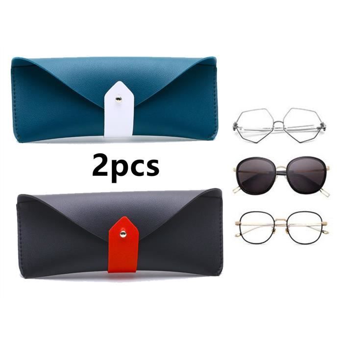 Étui à Lunettes,Poche Sac Souple de Lunettes de Soleil,Portable Boitier  Lunettes de Myope,Bouton Type Lunettes de Lecture conteneur - Cdiscount  Bijouterie