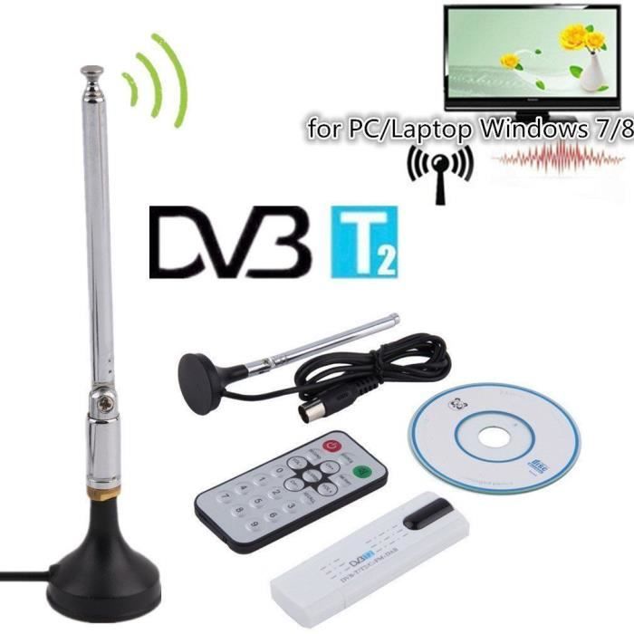 DVB-T2/T DVB-C TV Tuner Stick USB 2.0 Dongle PC/Laptop pour Windows 7/8 TV  récepteur satellite - Cdiscount Informatique