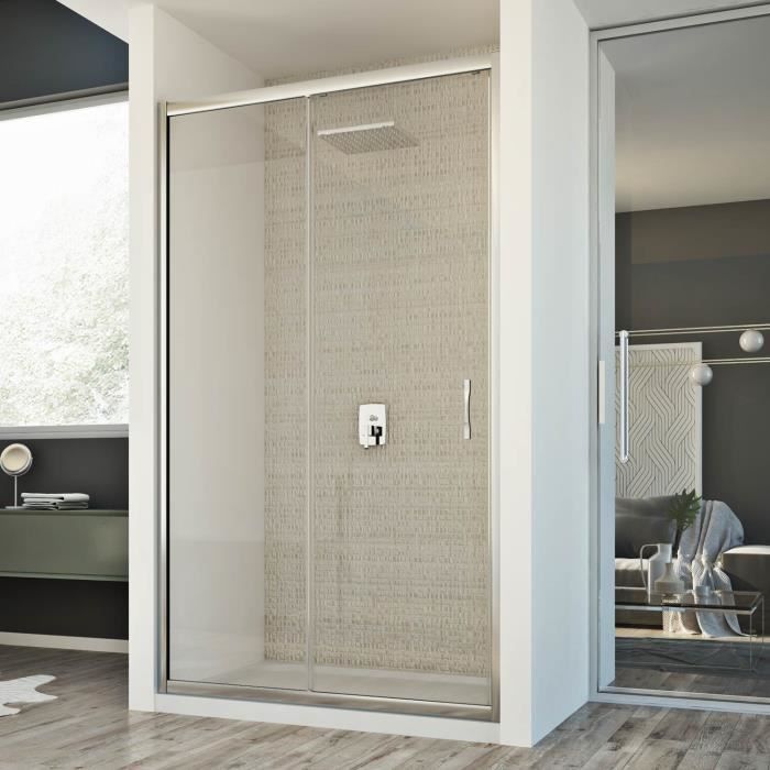 IDRALITE  - Porte de douche verre transparent h 198 mod. Young 1 porte 110 cm