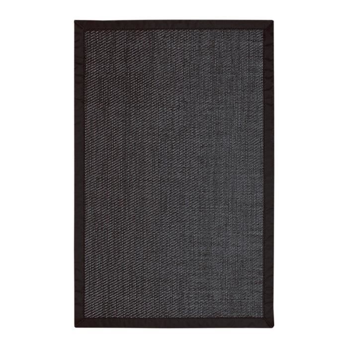 Tapis vinyle Deblon avec bords - Tapis PVC antidérapant et résistant,pour le salon, la cuisine... Noir, 120 x 180cm