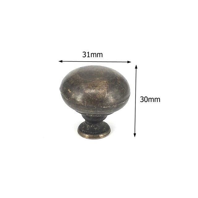 Lot De 25 Boutons De Tiroir/Cuisine En Bronze Huilé - Moderne - Métal Massif - Diamètre Round Knob