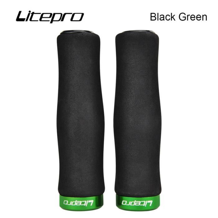Poignées De Guidon VTT En Silicone Ultraléger Spactz – Noir, Antidérapantes