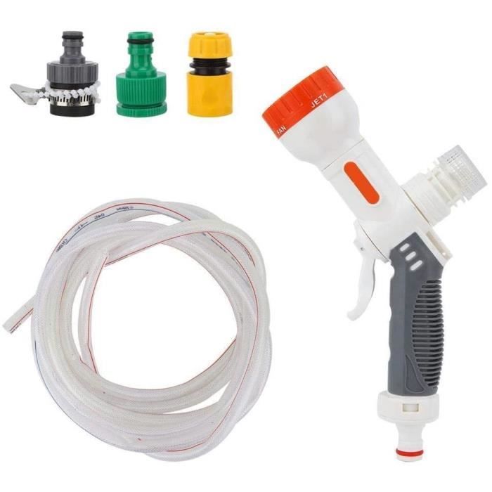 Kit Pistolet D'arrosage Réglable Avec Poignée En Caoutchouc Raccord 5/8