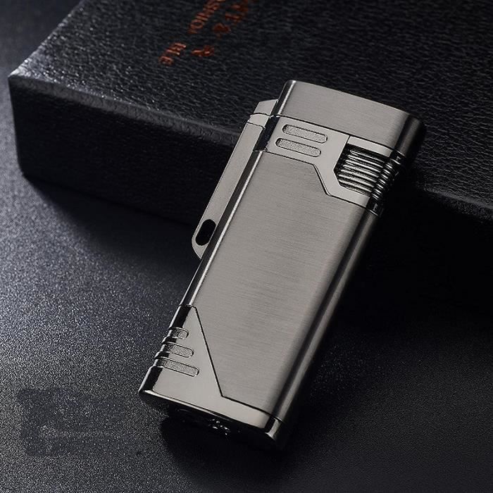Briquet Lampe De PocheBriquet À Gaz À Double FeuBriquet À Flamme À Jet Commutable Rechargeable Au Butane, Flamme À Jet Réglab[u3334] - Au Quotidien