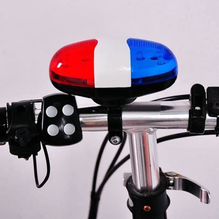 Décoration de vélo,Sonnette de vélo à 6 LED,4 tons,sonnette de  voiture,lumière de Police,sirène électronique pour [C918003208] - Cdiscount  Sport
