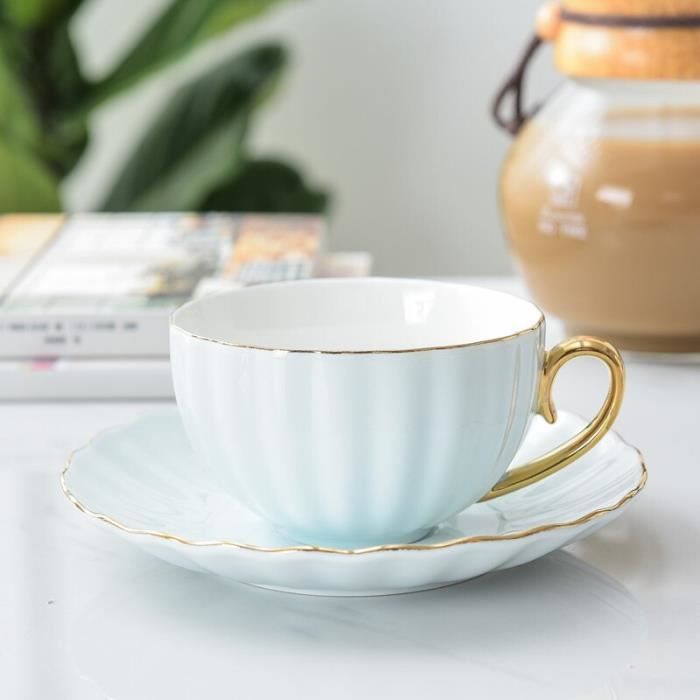 Tasse à café et Soucoupe & cuillère en Porcelaine Artvigor Bone China Rose Service 4 Service de thé et café