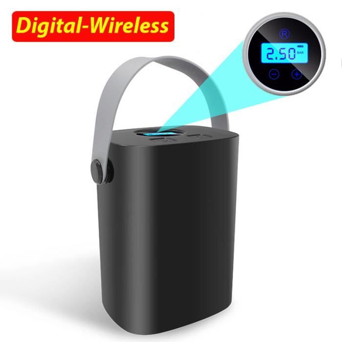 Compresseur Portable Urgence Compresseur Air Portatif Oasser 150PSI - Gonfleur Pneus Voiture Avec écran LCD - Charge USB-C - 4 Buses Pompe Velo Electrique