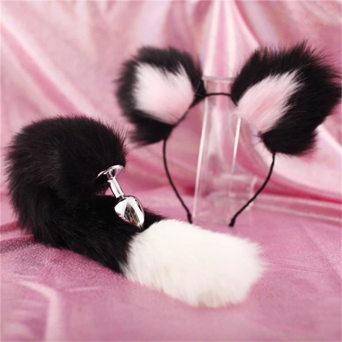 QinRuan Bandeau à oreilles de chat style renard en fausse fourrure mignon pour Halloween, déguisement fantaisie, cosplay, oreilles d'animal en fourrure fait main QinRuan Bandeau à oreilles de chat style renard en fausse fourrure mignon pour Halloween, déguisement fantaisie, cosplay, oreilles d'animal en fourrure fait main