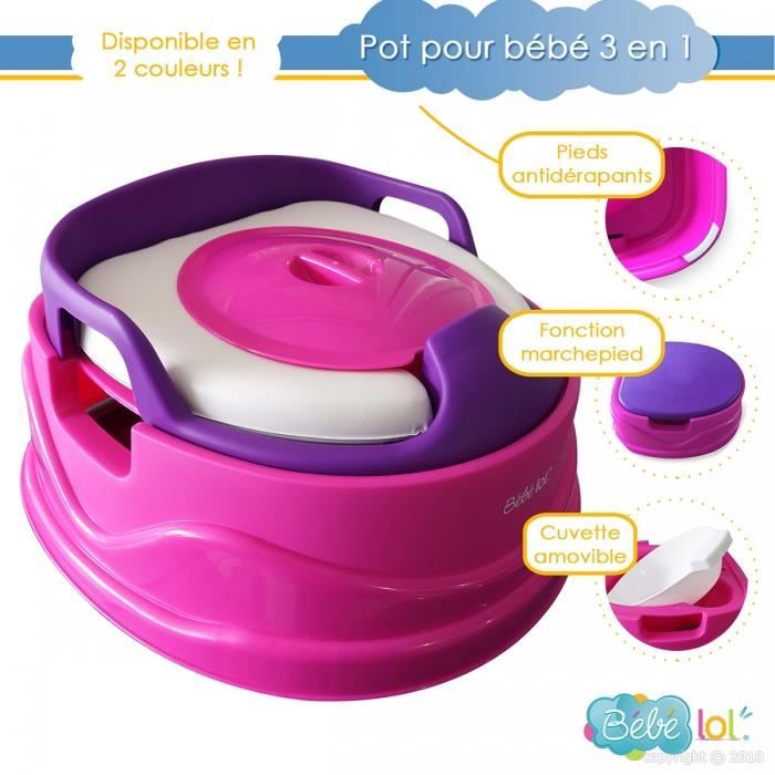 Pot Multiusage 3 En 1 Rose Bebelol Cdiscount Puericulture Eveil Bebe
