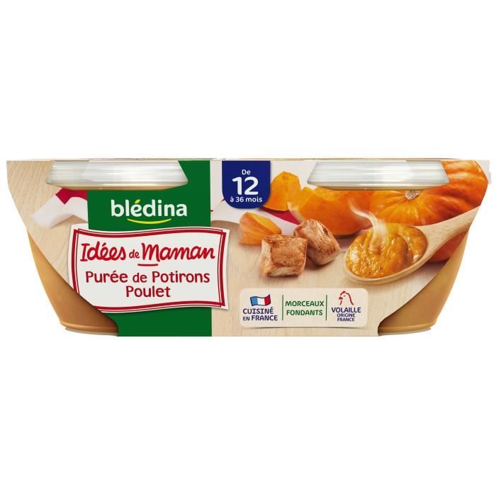 Bledina Les Idees De Maman Puree De Potirons Poulet 2x0 G Des 12 Mois Achat Vente Plats Cuisines Bledina Les Idees De Maman Puree De Potirons Poulet