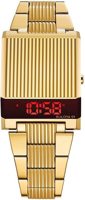 Bulova - Montre Hommes - Quartz - Digital - Bracelet Acier inoxydable Doré - 97C110