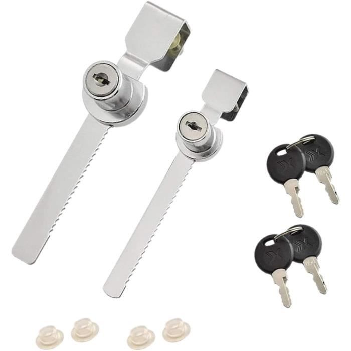 Lot De 4 Verrous À Cliquet Pour Porte De Vitrine Coulissante Avec 2 Clés Pour Vitrine De Vitrine
