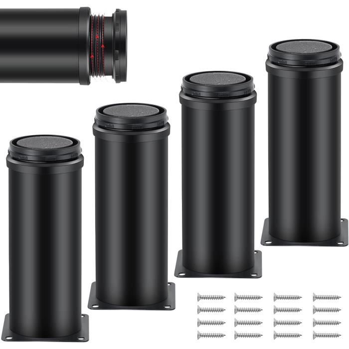 Kit De Pieds Réglables Renforcés Fas – 4 Pièces – Pour Baby-foot – Noir – NEUF