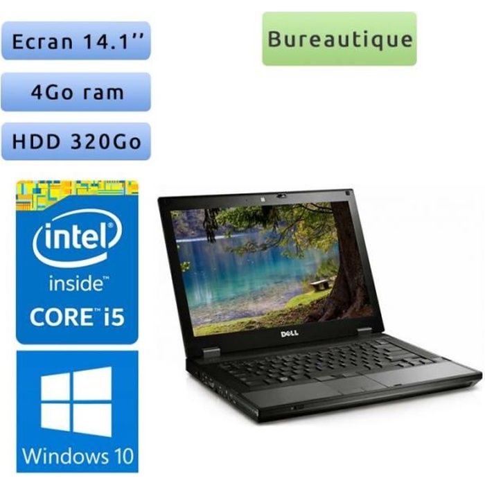Dell Latitude E5410 - Windows 10 - i5 4Go 320Go SSD - 14.1 - Webcam - Ordinateur Portable PC Gris - Dell