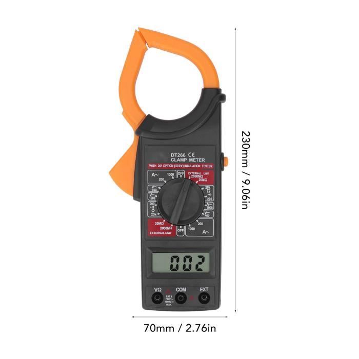 Pince Ampèremétrique Numérique PEAKMETER PM2019S - Mesure AC/DC Jusqu'à 3000A - Tension, Résistance, Fréquence