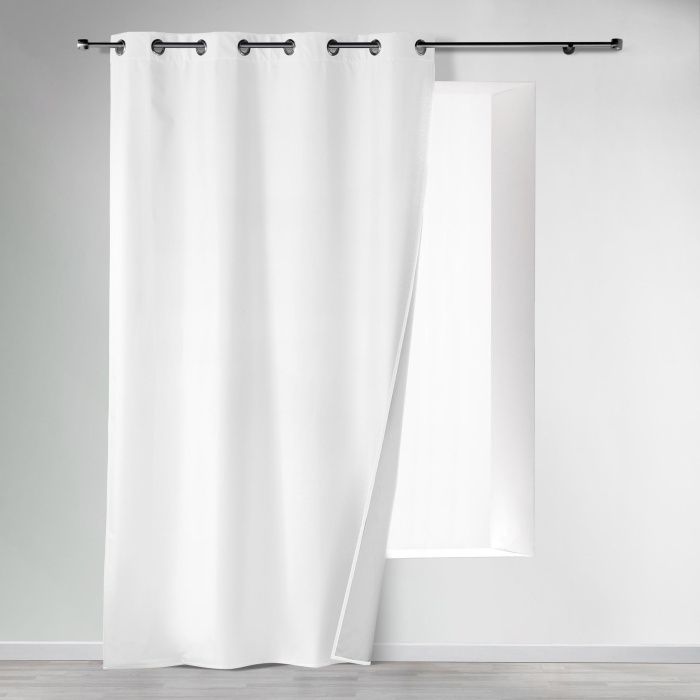 Rideau à Œillets 140 x 260 cm – Polyester Uni Thermique – Icemount Gris Pâle
