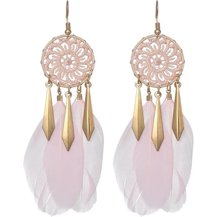 Boucles D'Oreilles En Bois Double Face En Forme De Cœurs Creusés Rouges ...