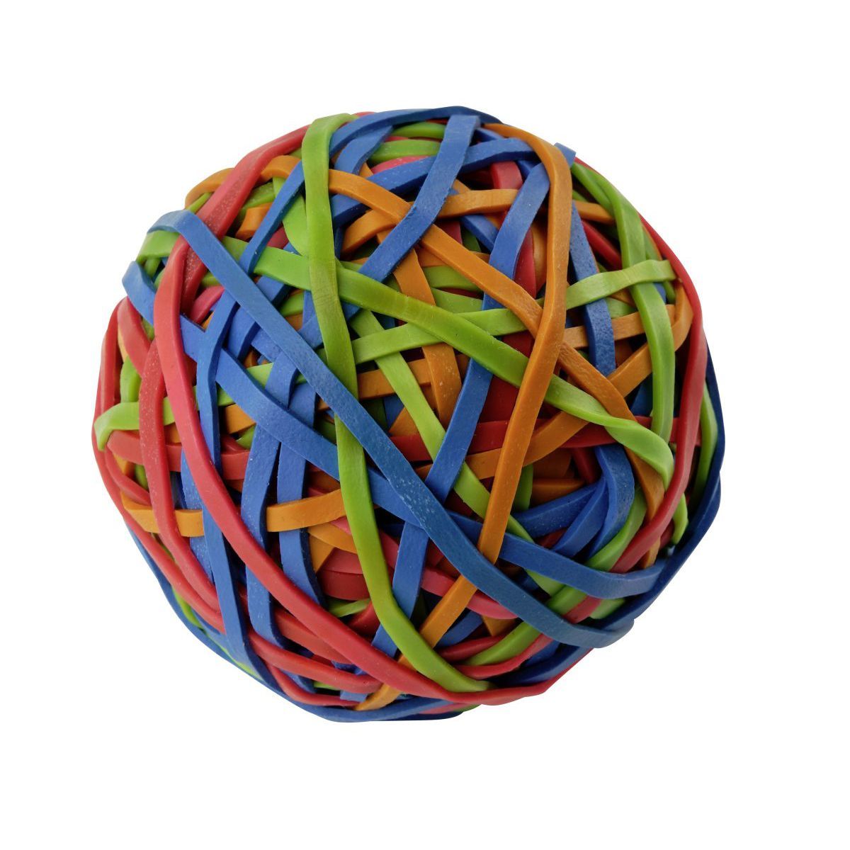 boule de 190 élastiques multicolores pour le rangement de la cuisine et du bureau fackelmann tecno ref. 59959