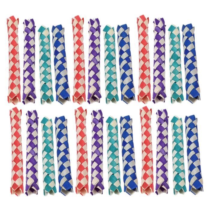Acouto 24 pièces pièges à Doigts Chinois Couleurs Assorties Jouets à mâcher Classiques pour Enfants et Adultes Cadeaux de fête d'anniversaire Cool Acouto 24 pièces pièges à Doigts Chinois Couleurs Assorties Jouets à mâcher Classiques pour Enfants et Adultes Cadeaux de fête d'anniversaire Cool