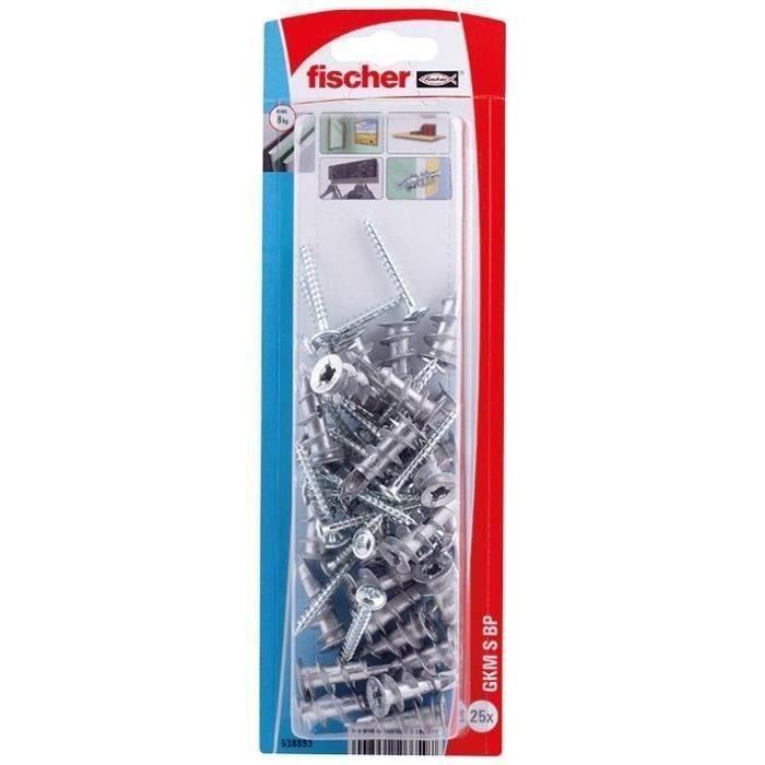 FISCHER Cheville autopercée metal gkm bp - Blister de 25