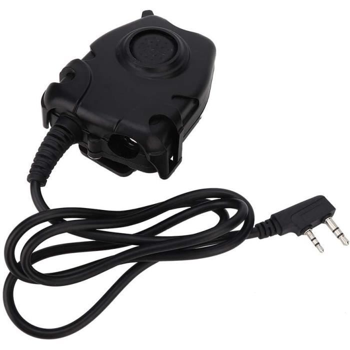 Casque D-Retevis EEK012 Avec PTT - Compatible Kenwood Baofeng UV5R Talkie-Walkie