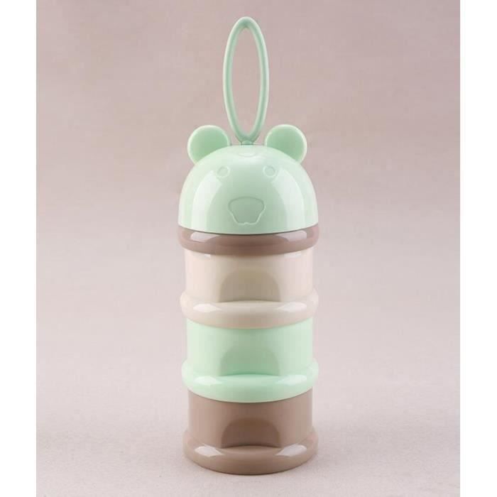 Distributeur De Lait En Poudre 4 Compartiments Empilables - Portable Pour Bébé - Rangement Pratique