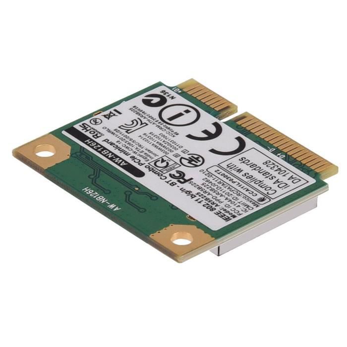 VBESTLIFE Carte WiFi + Bluetooth 2 En 1 Mini PCI-E – 2.4GHz, 300Mbps, Pour PC Portable (non Lenovo/HP)