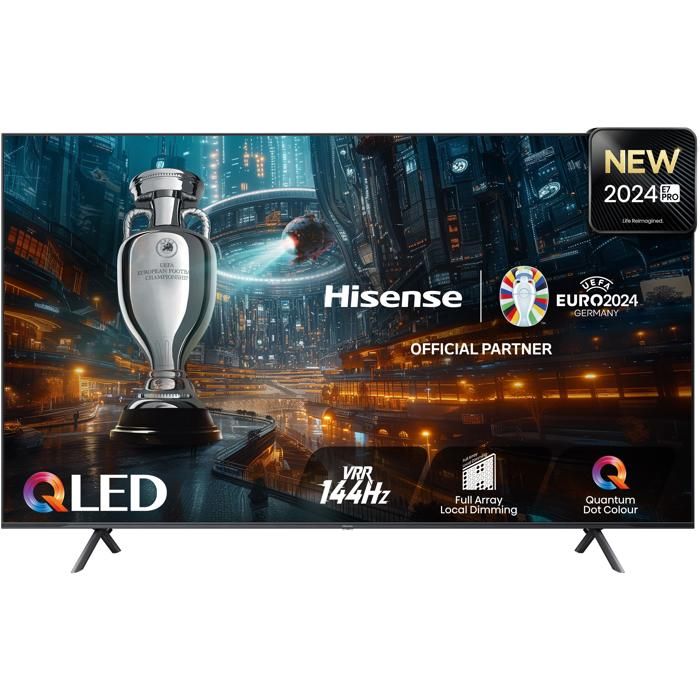 TV QLED Hisense 85E7NQ Pro 215 cm 4K UHD - Noir - Smart TV - Ecran incurvé - Compatible HDR