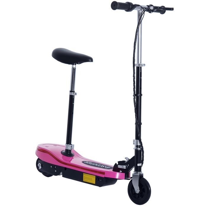 Trottinette Electrique 120 W Pliable Pour Enfants A Partir De 7 Ans Lumiere Led Hauteur De Guidon Et Selle Reglable 12 Km H Max Achat Vente Homcom Trottinette Electrique Cdiscount