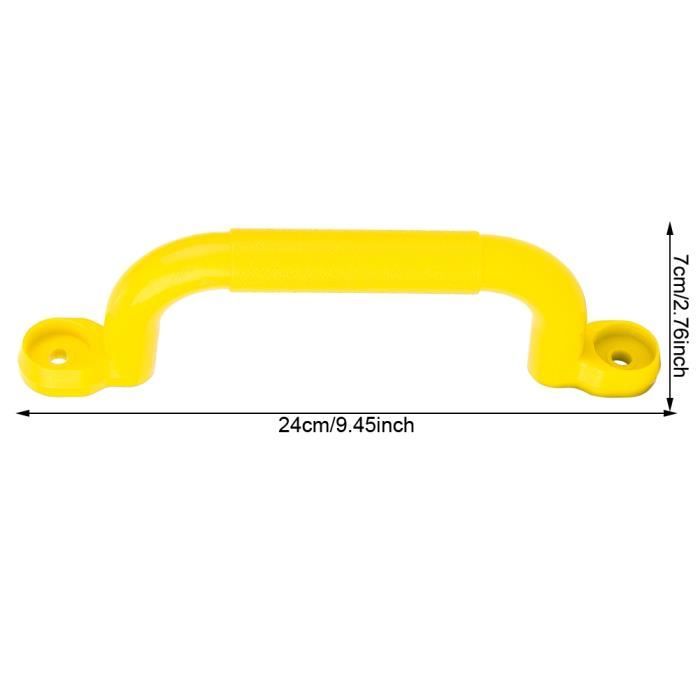 Lot De 2 Poignées D'escalade Pour Aire De Jeux – PE Et Fer, Anti-dérapantes, 24 X 7 Cm – Cabane, Toboggan