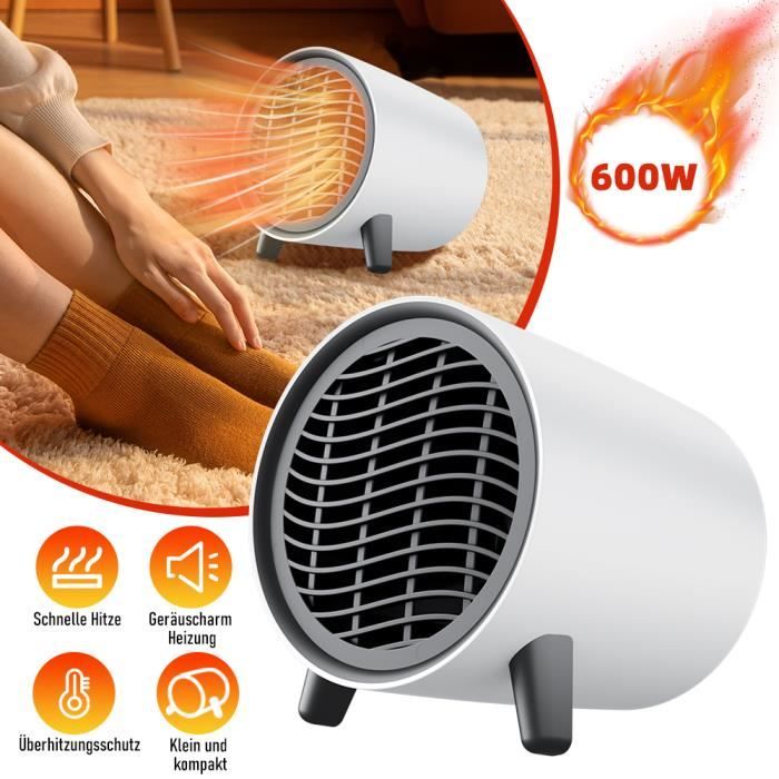 Aischens Chauffage D'Appoint Electrique Silencieux 1500W, Chauffage