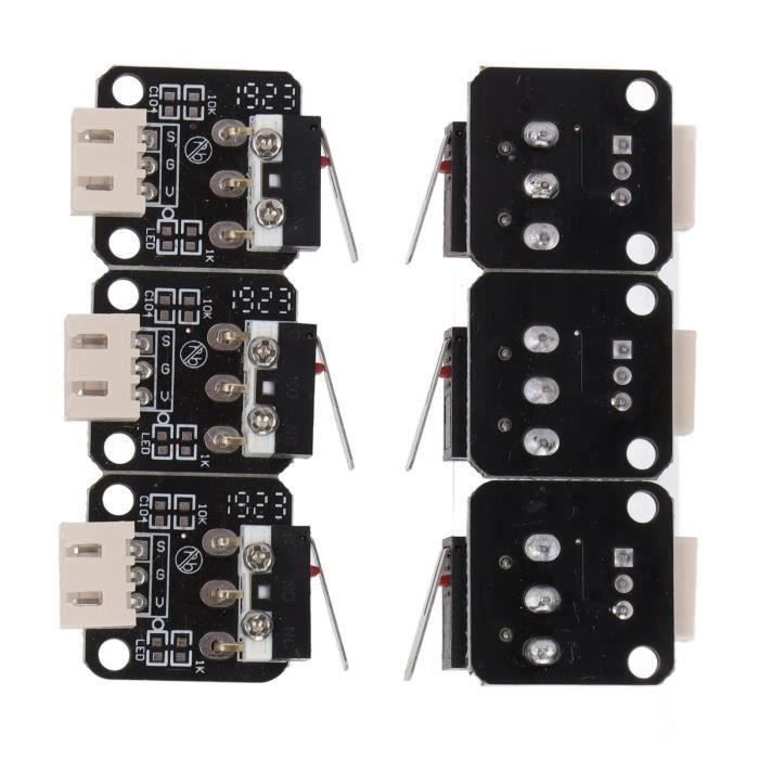 Lot De 5 Interrupteurs De Fin De Course Pour Imprimante 3D - 3 Broches, Compatible Ender 3, CR-10 Et Autres Modèles