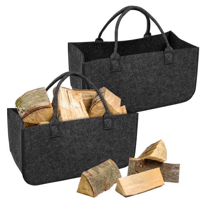 Lot De 2 Grands Sacs En Feutre Pliables - 30 L - Panier à