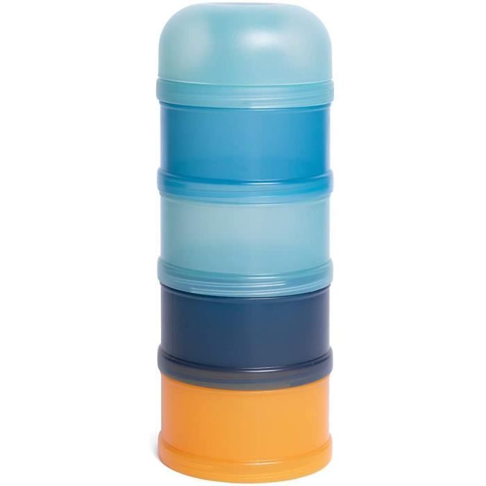 Doseur De Lait En Poudre 4 Compartiments - Boîte Portative Bébé Sans BPA - Idéal Voyage Et Sorties Quotidiennes