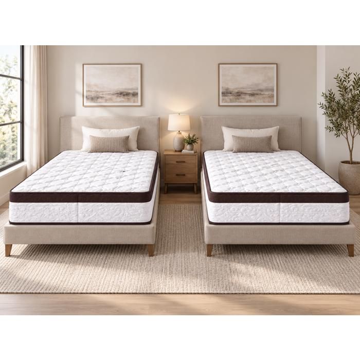 Matelas Mémoire de Forme - LITERIE JULIEN - Lot de 2 - 80x200 cm - Très Ferme - 7 Zones de Confort Matelas Mémoire de Forme - LITERIE JULIEN - Lot de 2 - 80x200 cm - Très Ferme - 7 Zones de Confort