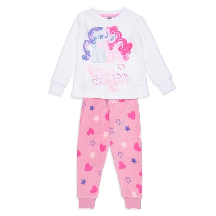 Mon Petit Poney Pyjama Polaire Blanc Et Rose Enfant Fille Blanc Et Rose Cdiscount Pret A Porter