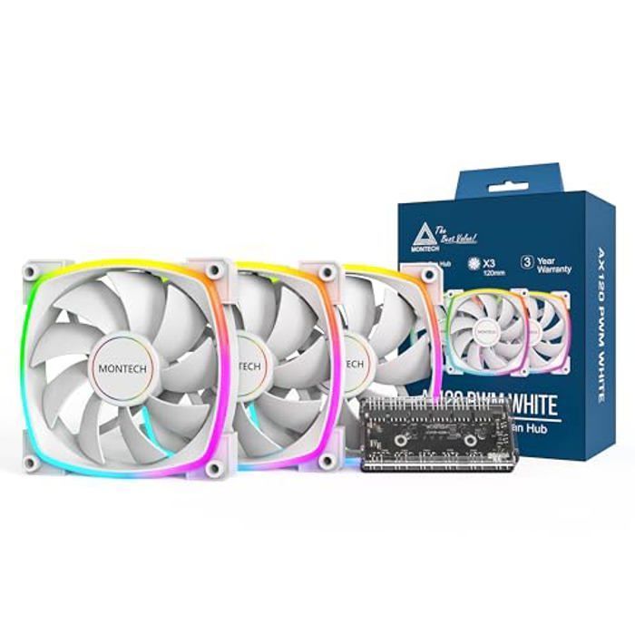 Montech Modèle du produit : Lot de 3 Ventilateurs de boitier AX120 RGB 12cm Neuf - vue 10