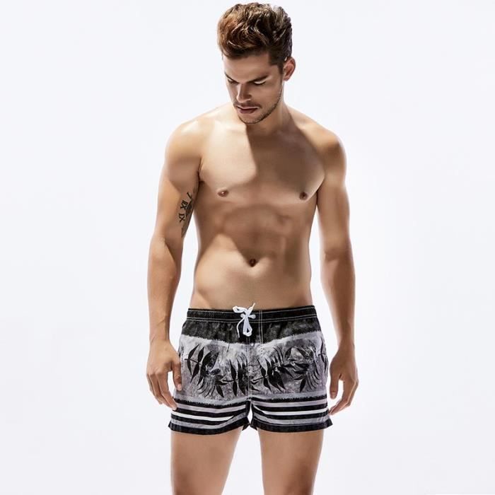 Short de Bain Homme de Plage Casual S chage Rapide Imprim Bermuda