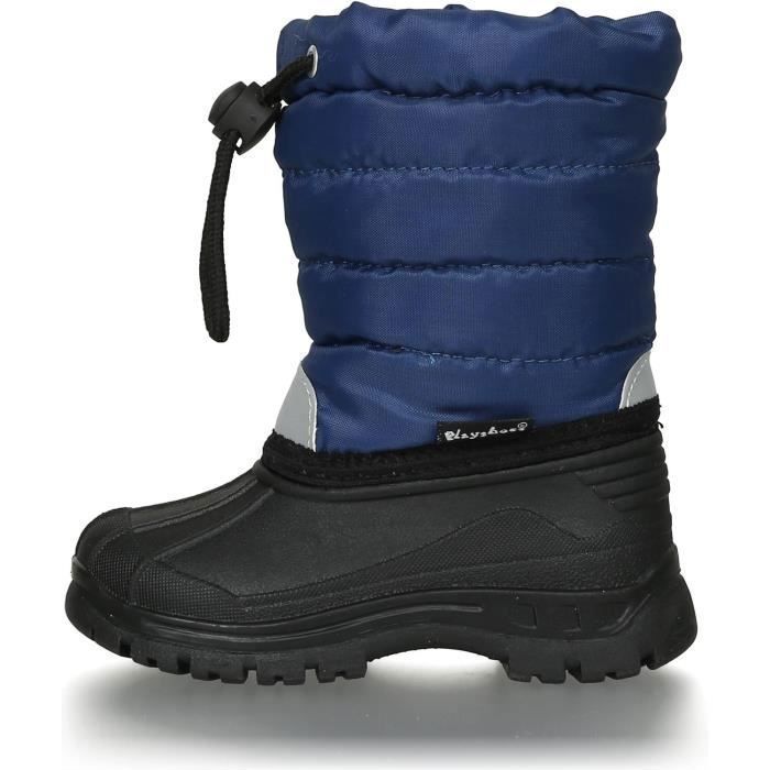 Bottes dhiver enfant - Playshoes - Navy - Imperméables - Antidérapantes - Doublées chaudement