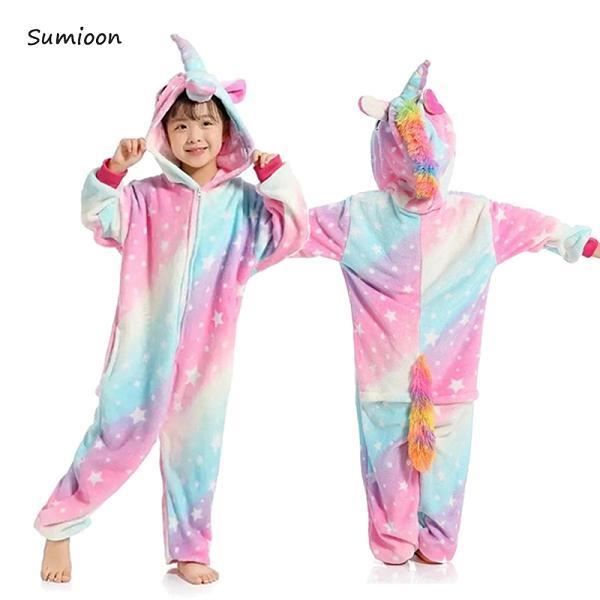 Pyjama De Dessin Anime Pour Enfants Barboteuses Bebe Fille Vetements Kigurumi Pyjamas Animal Dessin Anime Enfants Combinaison Nouv Pink Star Unicorn Cdiscount Pret A Porter
